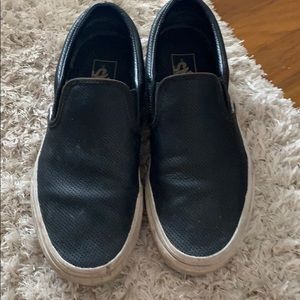 Black vans slip on